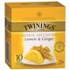 TEA BAGS TWININGS LEMON  GINGER ENVELOPED PK10