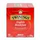 TEA BAGS TWININGS ENGLISH BREAKFAST ENVELOPED PK10