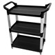 UTILITY CART COMPASS 7224941 3 SHELF BLACK