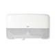 DISPENSER TOILET PAPER TORK T2 TWIN MINI JUMBO WHITE