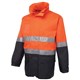 SAFETY RAIN JACKET ZIONS 6DNLLONC HIVIS DAY  NIGHT ORANGENAVY LARGE
