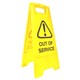 SAFETY SIGN CLEANLINK 32WX31DX65H CM 12160 OUT OF SERVICE YELLOW