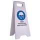 SAFETY SIGN CLEANLINK 32WX31DX65H CM 12165 HEAD PROTECTION MUST BE WORN WHITE