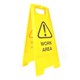SAFETY SIGN CLEANLINK 32WX31DX65H CM 12162 WORK AREA YELLOW