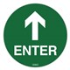 SIGN DURUS SOCIAL DISTANCING 400147100 FLOOR ADHESIVE ENTRY 250MM DIAMETER GREENWHITE EACH