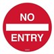 SIGN DURUS SOCIAL DISTANCING 400147007 FLOOR ADHESIVE NO ENTRY 250MM DIAMETER REDWHITE EACH