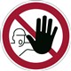 FLOOR SAFETY SIGN MARKING SELF ADHESIVE DURABLE ENTRY PROHIBITED RED 173003