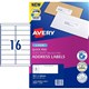 LABEL AVERY LASER L7162 MAILING ADDRESS 991X34MM WHITE 16SHEET