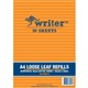 PAPER REFILL LOOSE LEAF WRITER A4 18MM DOTTED THIRDS WITH MARGIN 50 SHEETS NP6026
