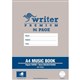 BOOK MUSIC WRITER PREMIUM A4 8MM RULED  STAVED 96PG BELL EB6547