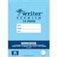 BOOK PROJECT WORKBOOK WRITER PREMIUM 330X245MM PLAINQLD RULD YEAR 1 WITH MARGIN 64PG THONGS EB6600