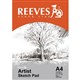 PAD SKETCH REEVES 0012610 A4 90GSM WHITE 30 SHEET