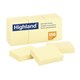 NOTES REPOSITIONABLE HIGHLAND 349X476MM YELLOW PK12