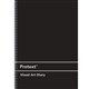 DIARY VISUAL ART PROTEXT NB5015 A4 110GSM 120PG BLACK PP COVER