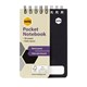 NOTEBOOK SPIRAL ACCOHIDE 77X112MM POCKET BLACK 96PG