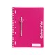 NOTEBOOK SPIRAL COLOURHIDE 1716609G A4 LECTURE 200PG PINK