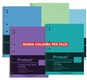 NOTEBOOK SPIRAL 3 SUBJECT PROTEXT A4 8MM RULED 270PG PP COVER NB2055 MIX PK5