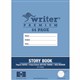 WRITER PREMIUM 330X240MM STORY BOOK 64PG TOP 12 PLAIN BOTTOM 12 RULED 24MM DOTTED THIRDS  MARGIN EB6596