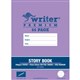 WRITER PREMIUM 330X240MM STORY BOOK 64PG TOP 12 PLAIN BOTTOM 12 RULED 18MM DOTTED THIRDS  MARGIN EB6595