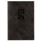 DIARY LUXE 548PBK A5 PVC MONTH TO VIEW BLACK