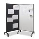 ROOM DIVIDER VISIONCHART COMMUNICATE VRD1890 WHITEBOARDPINBOARD 900X1800MM WHITECHARCOAL