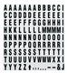 MAGNETIC LETTERS QUARTET BLACK ON WHITE 19MM