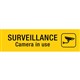 SIGN ADHESIVE APLI 900415 SURVEILLANCE CAMERA IN USE 202X50MM YELLOWBLACK