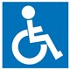 SIGN APLI 900424 SELF ADHESIVE DISABLED BLUEWHITE