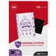 BINDING COVER LEATHERGRAIN A4 300GSM IBICO BLACK PK100
