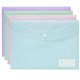 WALLET DOCULOPE MARBIG A4 WITH BUTTON PASTEL ASSTD PK12