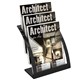BROCHURE HOLDER DEFLECTO 693704 MANHATTAN CURVE 3 TIER A4 BLACKCLEAR