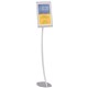 QUARTET DESIGNER SIGN STAND SINGLE PANEL SILVER
