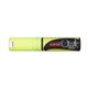 MARKER CHALK UNI PWE8K 8MM CHISEL FLUORO YELLOW