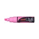 MARKER CHALK UNI PWE8K 8MM CHISEL FLUORO PINK