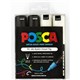 MARKER UNI POSCA PAINT PC8K4PBKWH 8MM CHISEL BLACK  WHITE WALLET4