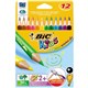 PENCILS COLOURED BIC 829735 TRIANGULAR KIDS ASSORTED PK12