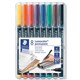 MARKER STAEDTLER OHP 318WP8 FINE PERM ASSTD COLOURS
