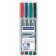 MARKER STAEDTLER OHP 315WP4 MEDIUM NON PERM ASSTD COLOURS