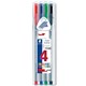 MARKER STAEDTLER 334 TRIPLUS FINELINER 03MM ASSTD WALLET 4