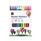MARKERS COLOURED EC MASTER MM12 FINE ASSORTED PK12