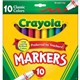 MARKERS COLOURED CRAYOLA CLASSIC BROAD 58 7722 ASSTD PK10