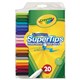 MARKERS COLOURED CRAYOLA WASHABLE SUPER TIPS 58 8106 ASSTD PK20