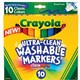 MARKERS COLOURED CRAYOLA ULTRACLEAN WASHABLE CLASSIC BROAD 58 7851 ASSTD PK10