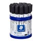 MARKER WHITEBOARD STAEDTLER 3519 LUMOCOLOUR BULLET BLACK PK19