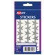 STICKERS AVERY 932354 STARS LARGE 21MM DIA SILVER PK36