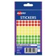 STICKERS AVERY 932291 CIRCLEDOT SMALL 8MM DIA MULTICOLOURED PK416