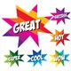 STICKERS MERIT AVERY 69606 WOW STARS METALLIC ROLL50