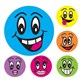 STICKERS MERIT AVERY 69619 SMILEY FACES 43MM DIA PK102