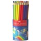 PENCILS COLOURED FABERCASTELL TRIANGULAR JUNIOR 16116555 ASSTD TIN50
