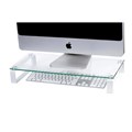 MONITOR STAND ESSELTE 30051 GLASS 60CM WHITE LEGS